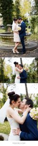 Hochzeit im Patrick Hellmann Schlosshotel in Berlin Grunewald - Paarfotos vom Brautpaar im großen Garten