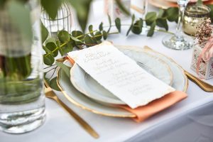 Stefanie Lange Hochzeitsfotograf Tischdeko Menükarten Wedding by Gala Leipzig 2018