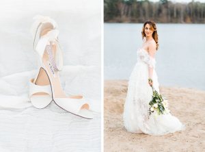 Boho Strand Hochzeit Inspiration mit Achat Scheiben: Brautschuhe und Details - Stefanie Lange Hochzeitsfotografie