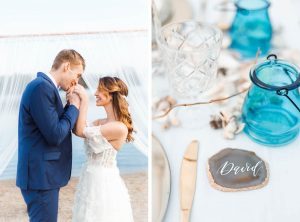 Boho Strand Hochzeit Inspiration mit Achat Scheiben: Trauung & Eheversprechen - Stefanie Lange Hochzeitsfotografie