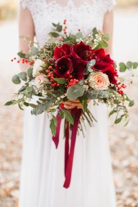 Hochzeitsshooting am Jadghaus Spandau: Bridal Bouquet / Brautstrauß mit Amaryllis - Stefanie Lange Hochzeitsfotografie