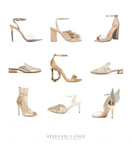 Designer Brautschuhe gold 2021