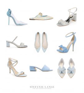 Designer Brautschuhe light blue 2021